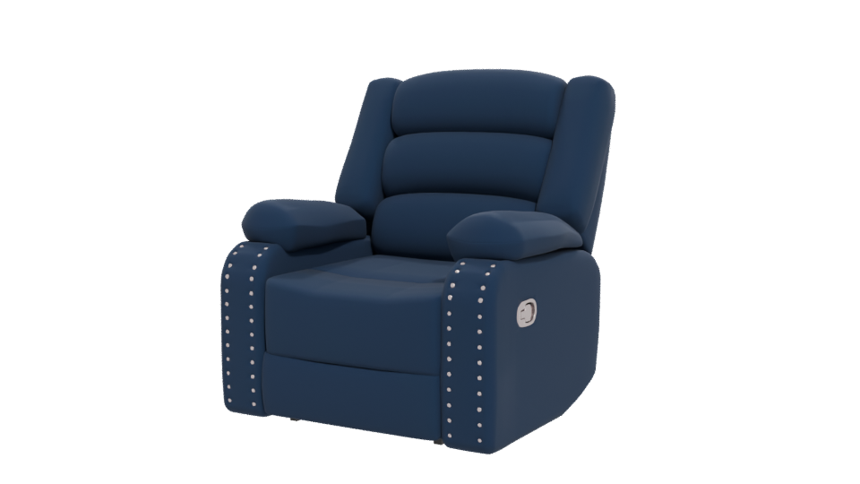 Stylish Recliner Chair 3D Model - Professional 3D Model Render 12