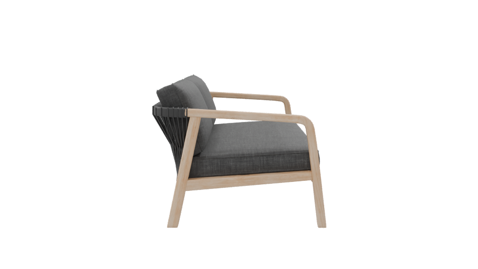 Stylish Modern Fabric Sofa 3D Model - Professional 3D Model Render 8