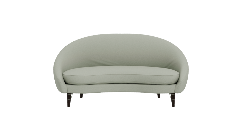 Contemporary Curved Upholstered Sofa 3D Model - Professional 3D Model Render 11