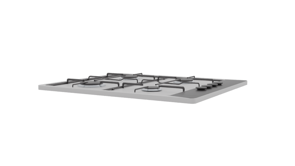 Sleek Gas Cooktop 3D Model - Professional 3D Model Render 9