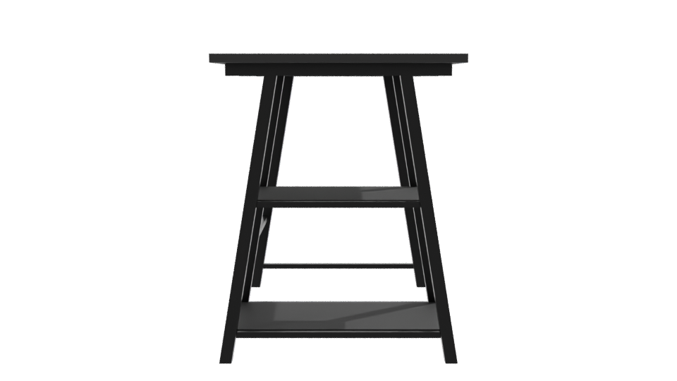 Minimalist Black Office Table 3D - Professional 3D Model Render 8