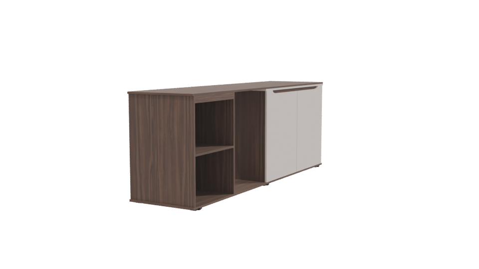 Modern Minimalist TV Console Unit - Professional 3D Model Render 9
