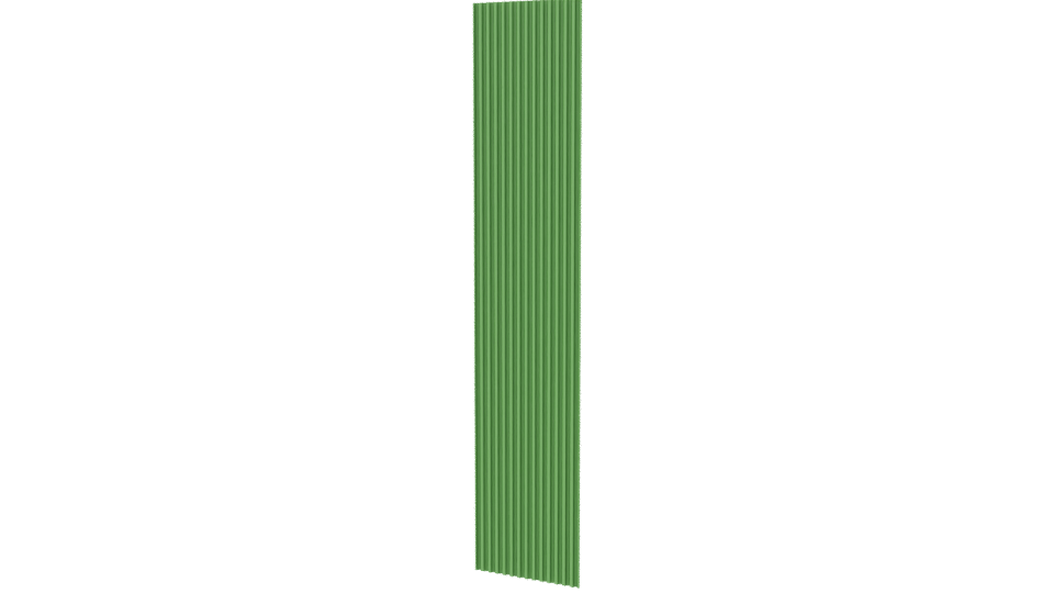 Stylized Vertical Green Panel Model - Professional 3D Model Render 6
