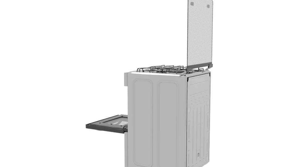 Stylish Gas Stove Oven Model - Professional 3D Model Render 3