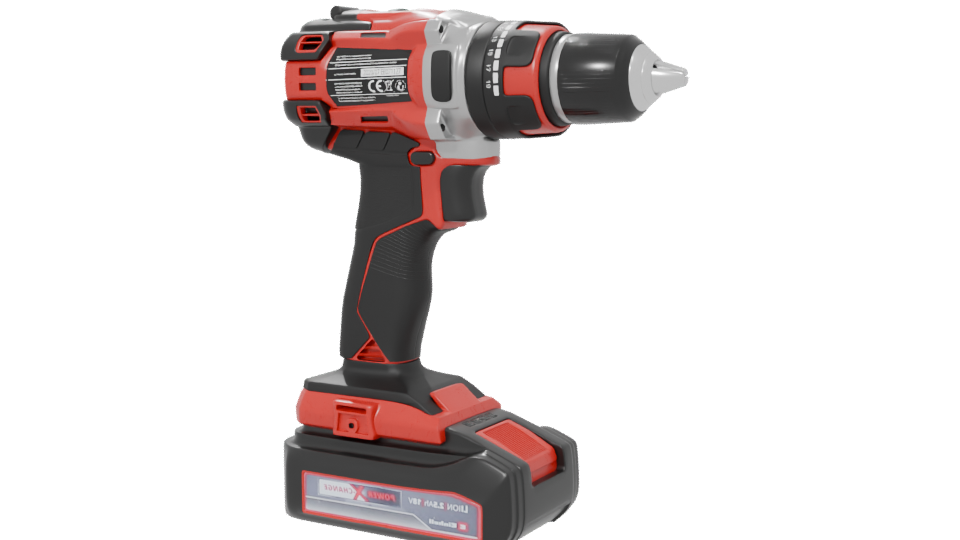 Cordless Power Tool 3D Model - Professional 3D Model Render 6