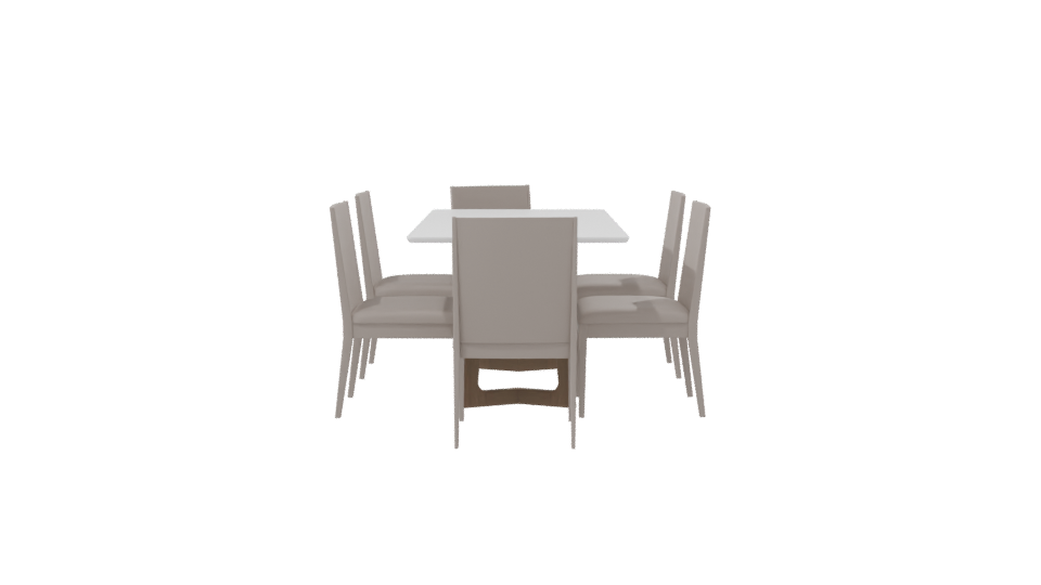 Stylish Wooden Dining Set 3D - Professional 3D Model Render 8