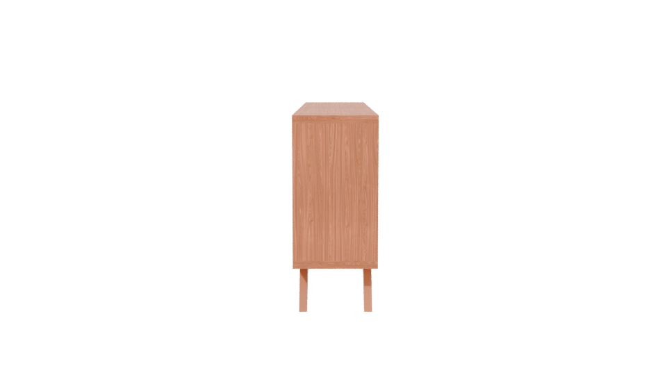 Contemporary Wooden Console Cabinet 3D - Professional 3D Model Render 2