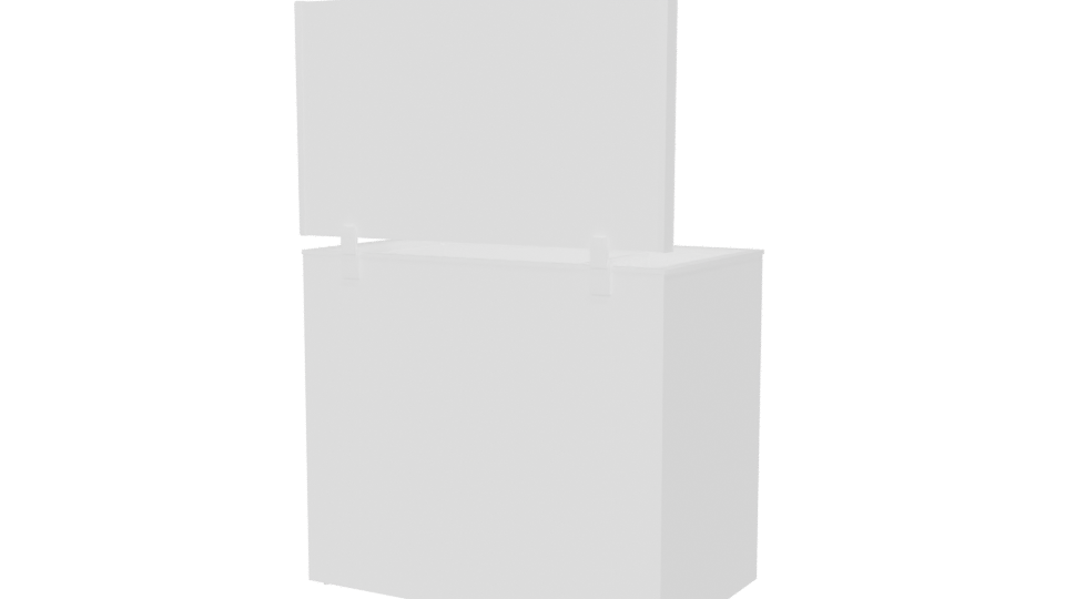 Chest Freezer Appliance 3D Model - Professional 3D Model Render 6