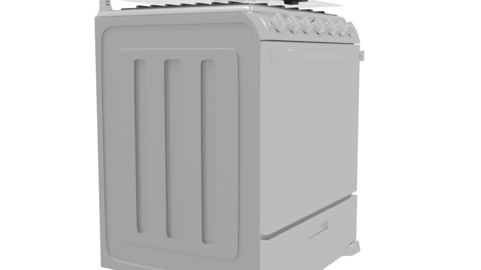 Stylish Modern Gas Range 3D - Professional 3D Model Render 9