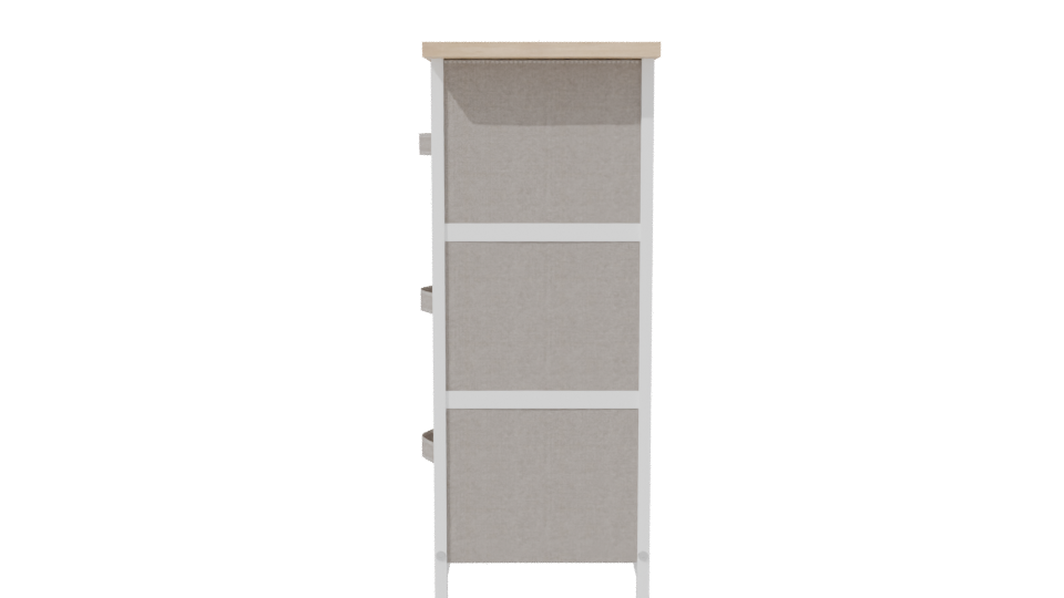 Contemporary Fabric Storage Cabinet 3D Model - Professional 3D Model Render 2