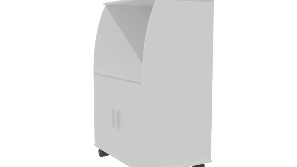 Minimalist White Cabinet Model - Professional 3D Model Render 13