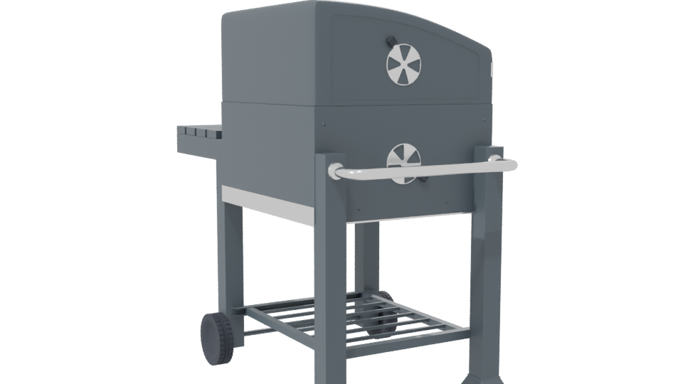 Stylish Outdoor BBQ Grill Model - Professional 3D Model Render 7