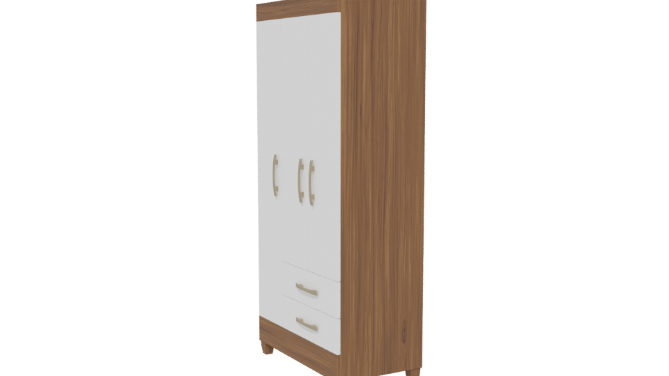 Stylish Wooden Wardrobe 3D Model - Professional 3D Model Render 13