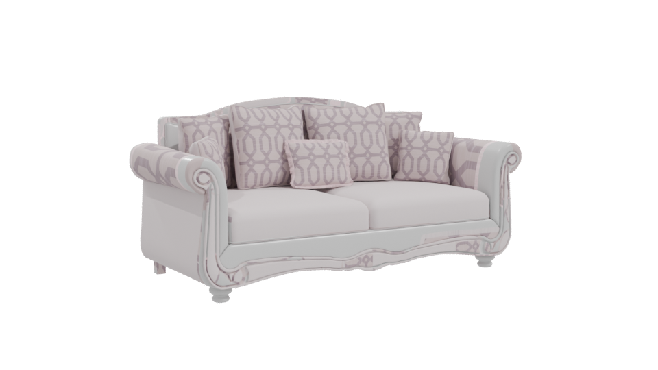 Elegant Vintage Sofa 3D Model - Professional 3D Model Render 10