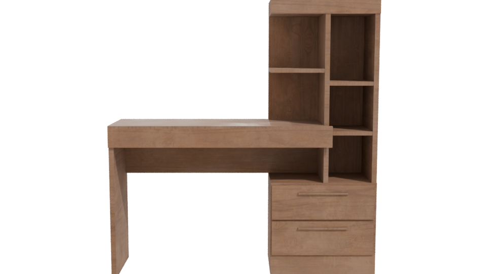 Stylish Home Office Desk 3D - Professional 3D Model Render 11