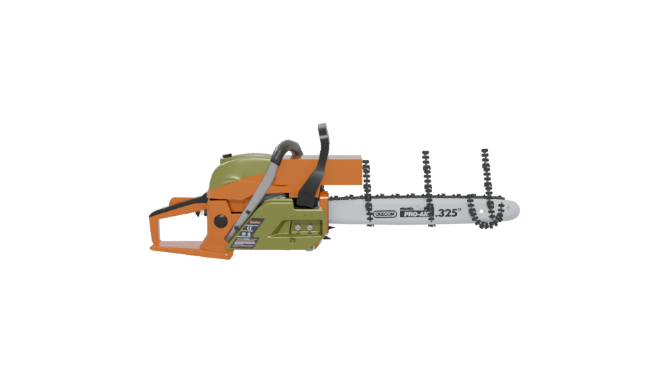 Realistic Chainsaw 3D Model - Professional 3D Model Render 5