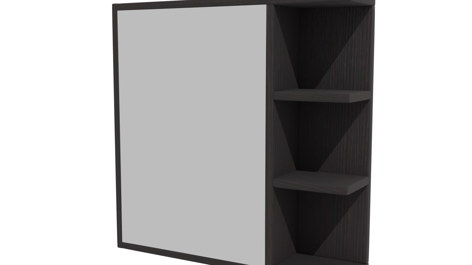Modern Wall-Mounted Mirror Unit - Professional 3D Model Render 12