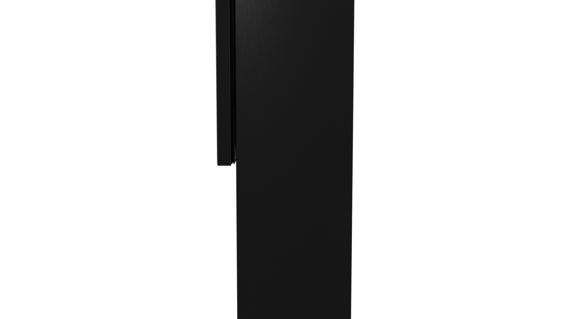 Sleek Black Refrigerator 3D Model - Professional 3D Model Render 2