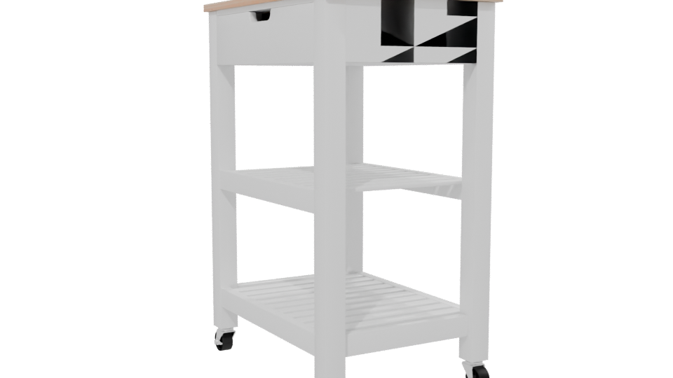 Stylish Kitchen Cart 3D Model - Professional 3D Model Render 13