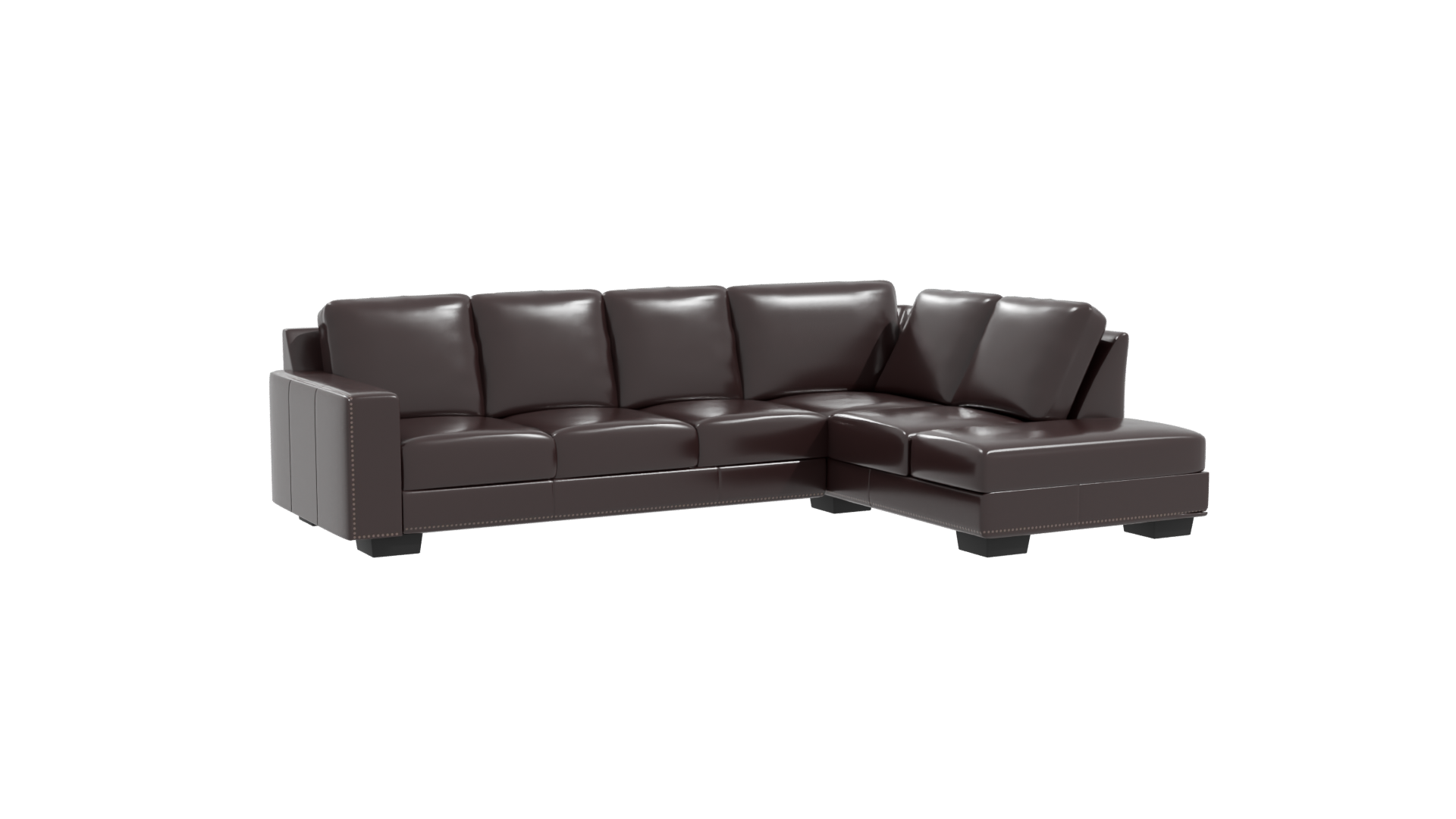 Luxurious Leather Sectional Sofa 3D Model - Professional 3D Model Render 10