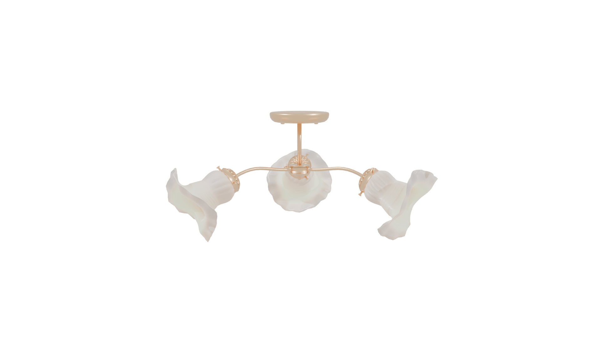 Elegant Vintage Ceiling Light Fixture - Professional 3D Model Render 3