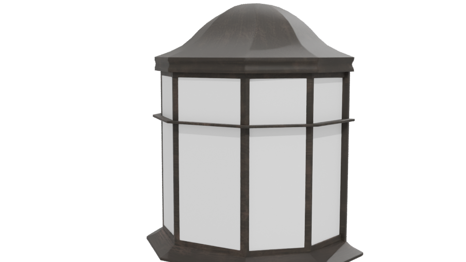 Elegant Octagonal Lantern Model - Professional 3D Model Render 12