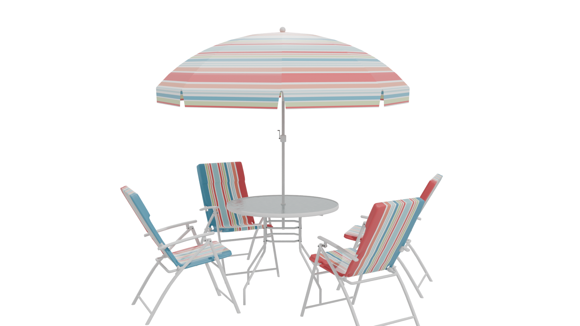 Colorful Outdoor Patio Set 3D - Professional 3D Model Render 11