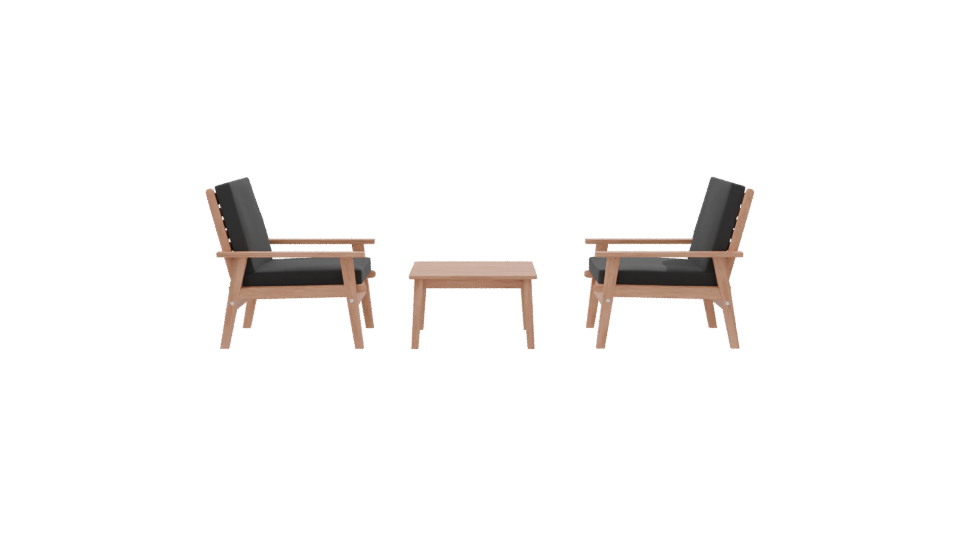 Contemporary Outdoor Lounge Chair 3D Model - Professional 3D Model Render 8