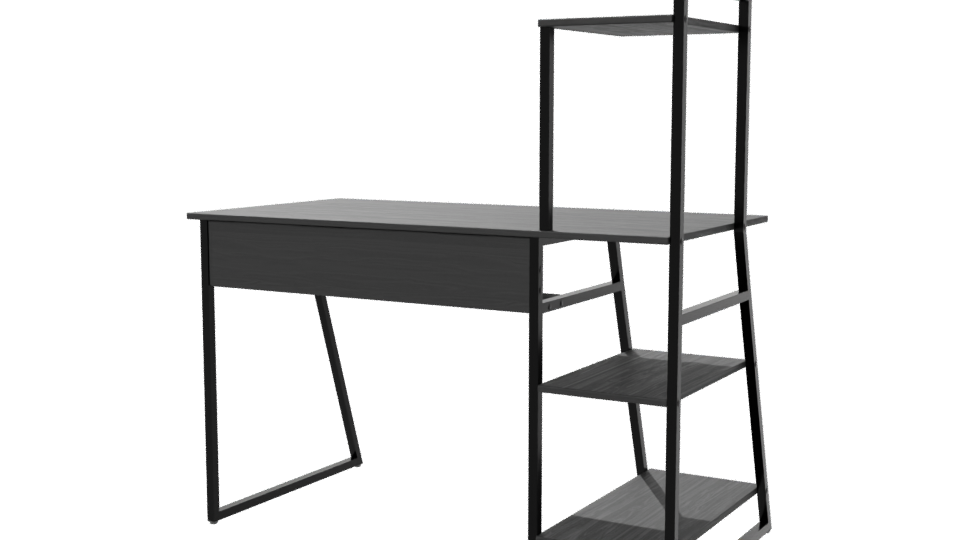 Contemporary Office Desk 3D Model - Professional 3D Model Render 6