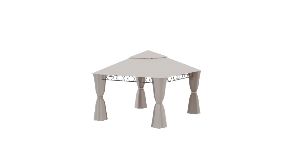 Stylish Outdoor Gazebo Model 3D - Professional 3D Model Render 9