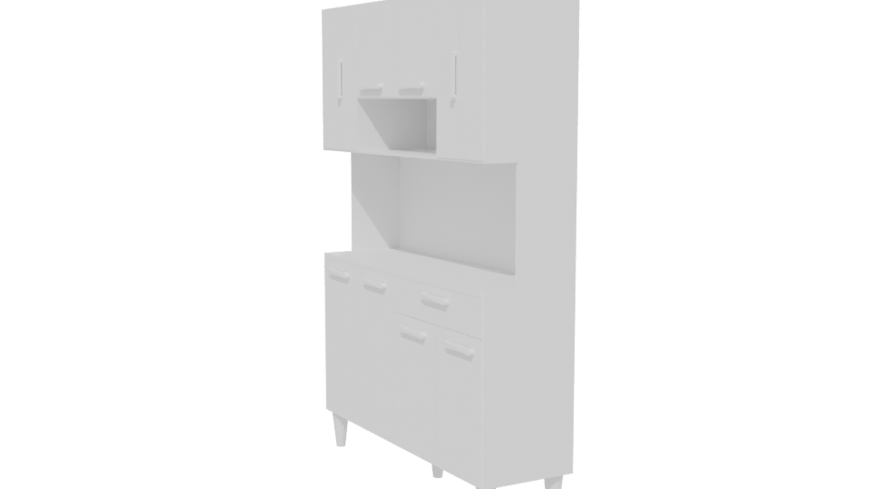 Stylish Modern Kitchen Cabinet 3D Model - Professional 3D Model Render 13