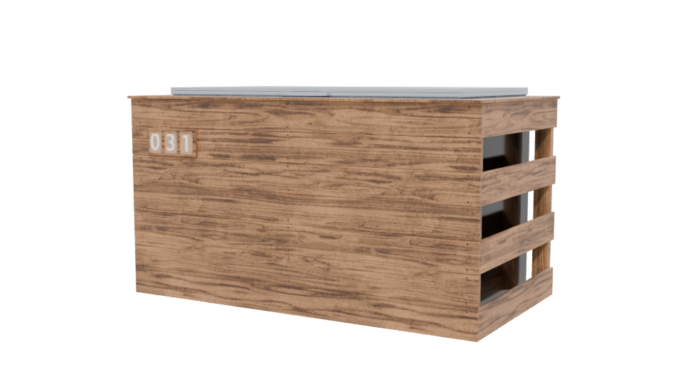 Stylish Wooden Storage Box 3D Model - Professional 3D Model Render 12