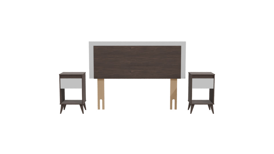 Stylish Modern Bedroom Furniture Set 3D Model - Professional 3D Model Render 11