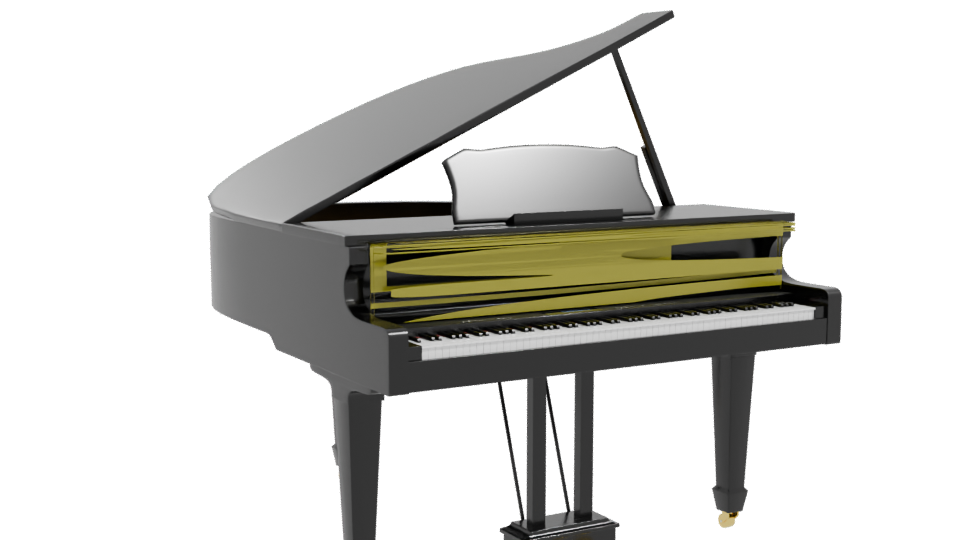 Elegant Grand Piano 3D Model - Professional 3D Model Render 10