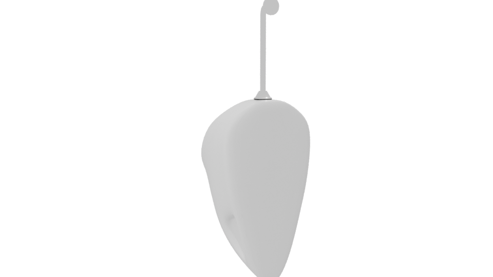 Modern Wall-Mounted Urinal Model - Professional 3D Model Render 7