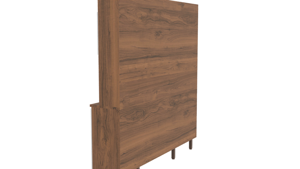 Stylish Wooden Storage Cabinet 3D - Professional 3D Model Render 3