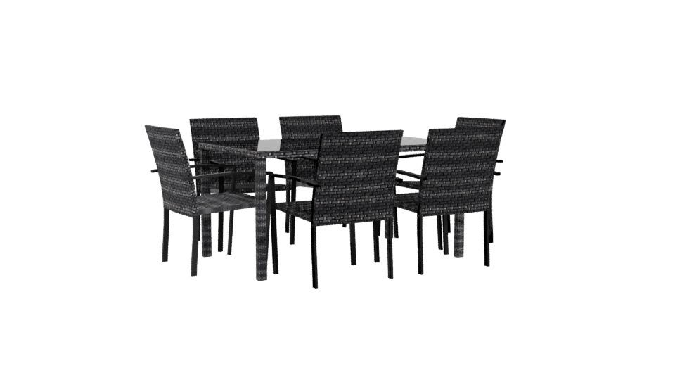 Stylish Outdoor Dining Set 3D - Professional 3D Model Render 10