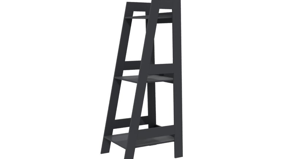 Minimalist Black Shelving Unit 3D - Professional 3D Model Render 13