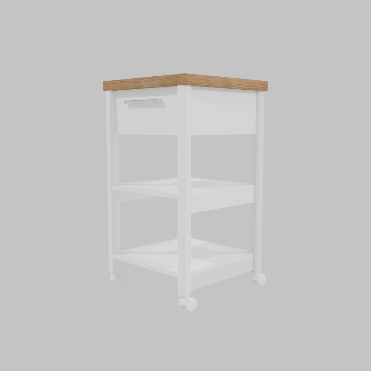 Isla cocina madera/blanco