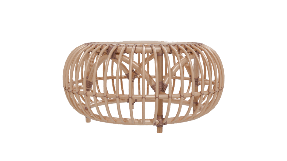 Stylish Rattan Coffee Table 3D - Professional 3D Model Render 12