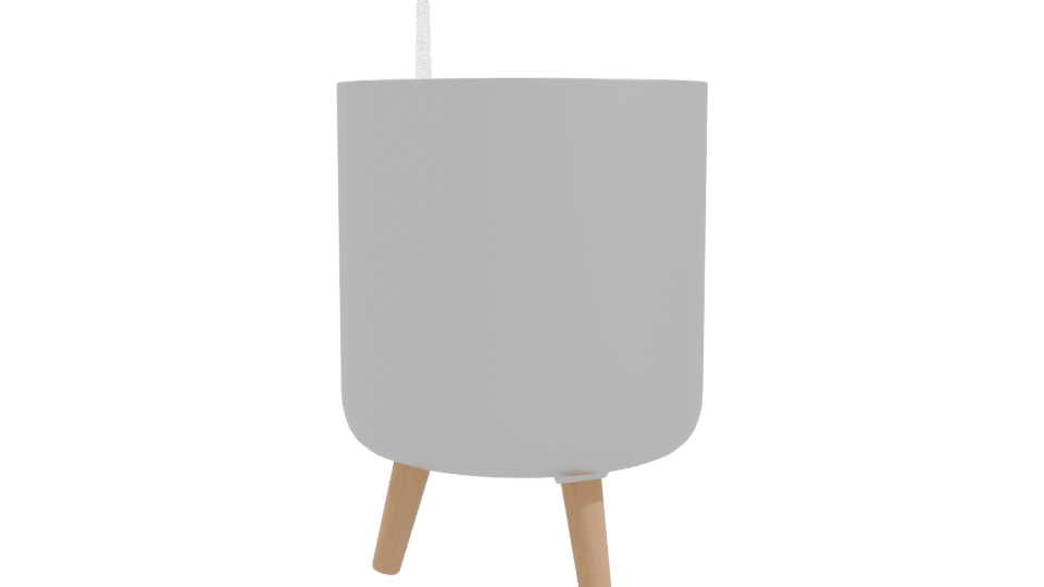 Stylish Metal Planter Pot 3D - Professional 3D Model Render 10