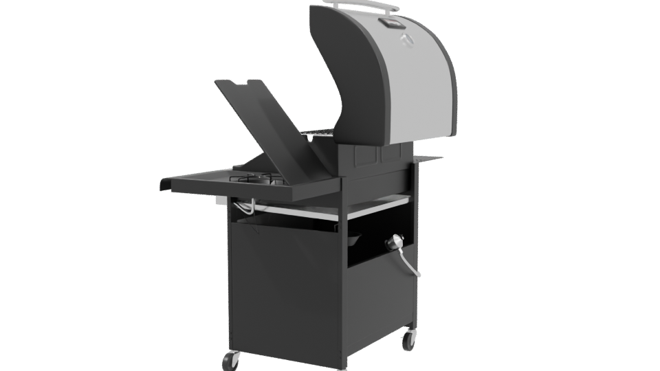 Stylish Outdoor Gas Grill 3D - Professional 3D Model Render 3
