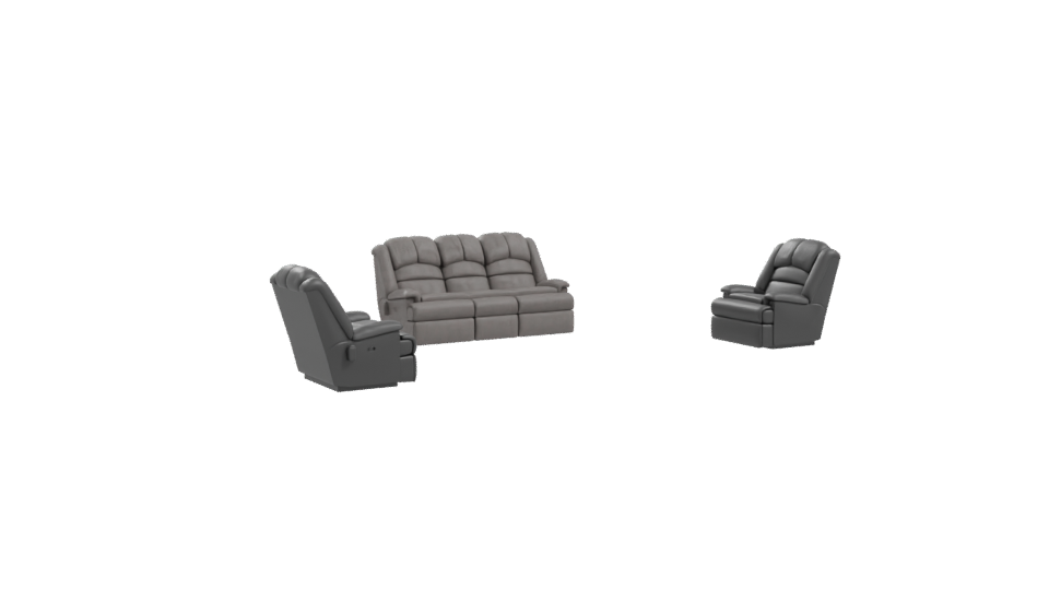 Contemporary Reclining Sofa Set - Professional 3D Model Render 10