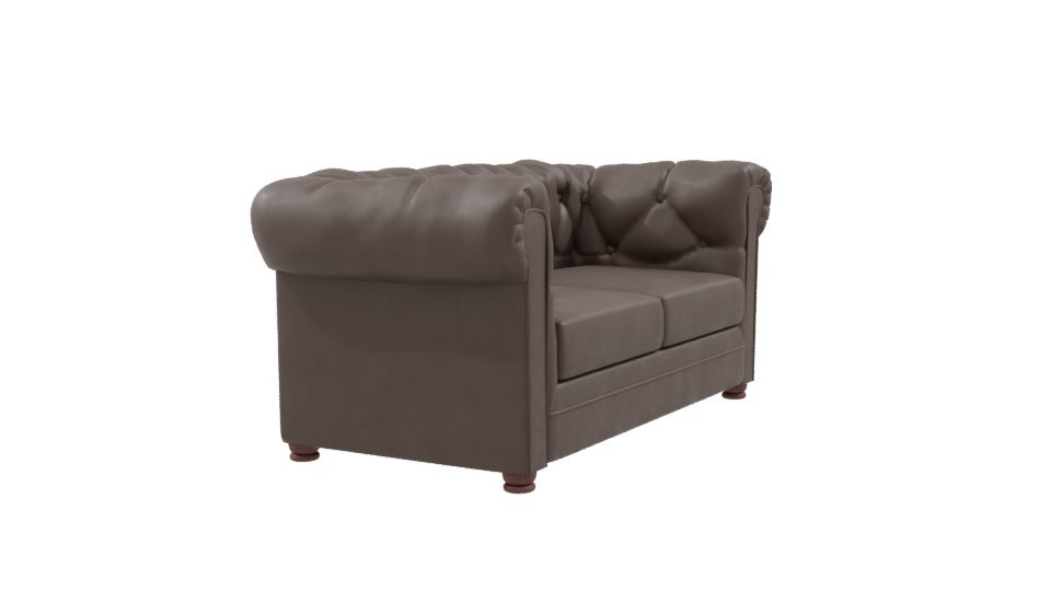 Elegant Vintage Leather Chesterfield Sofa 3D Model - Professional 3D Model Render 9