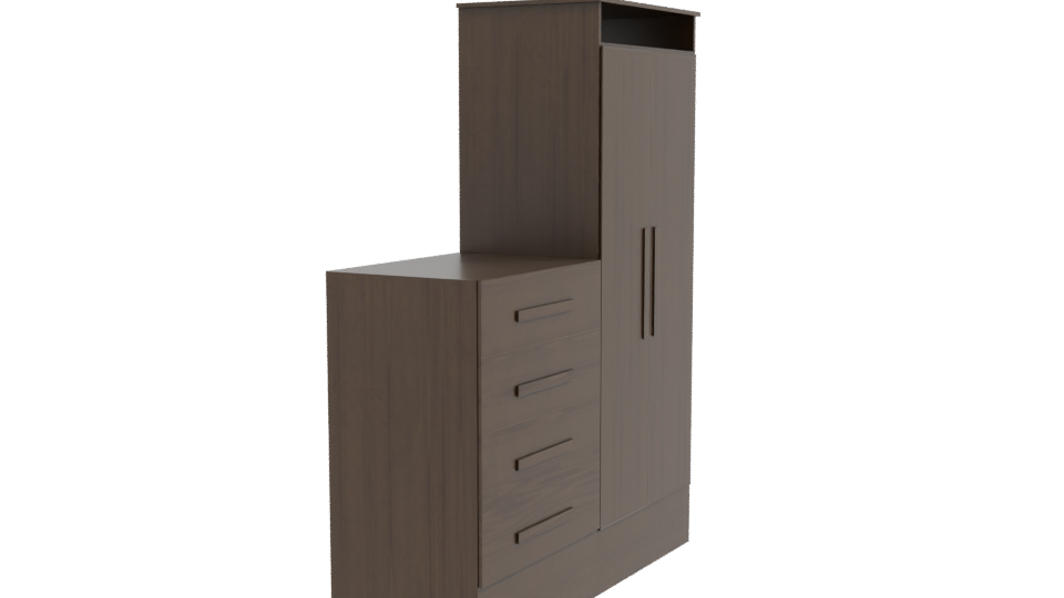 Elegant Wooden Storage Cabinet 3D Model - Professional 3D Model Render 9