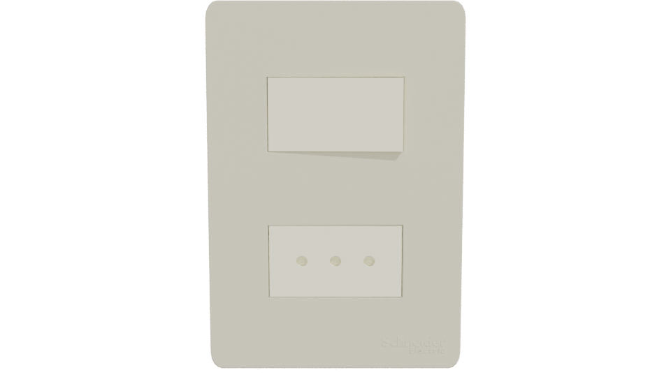 Dual Slot Outlet Cover 3D - Professional 3D Model Render 11