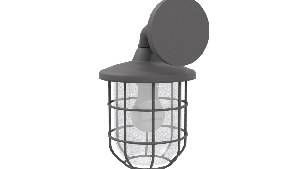 Industrial Outdoor Wall Light Fixture 3D Model - Professional 3D Model Render 4