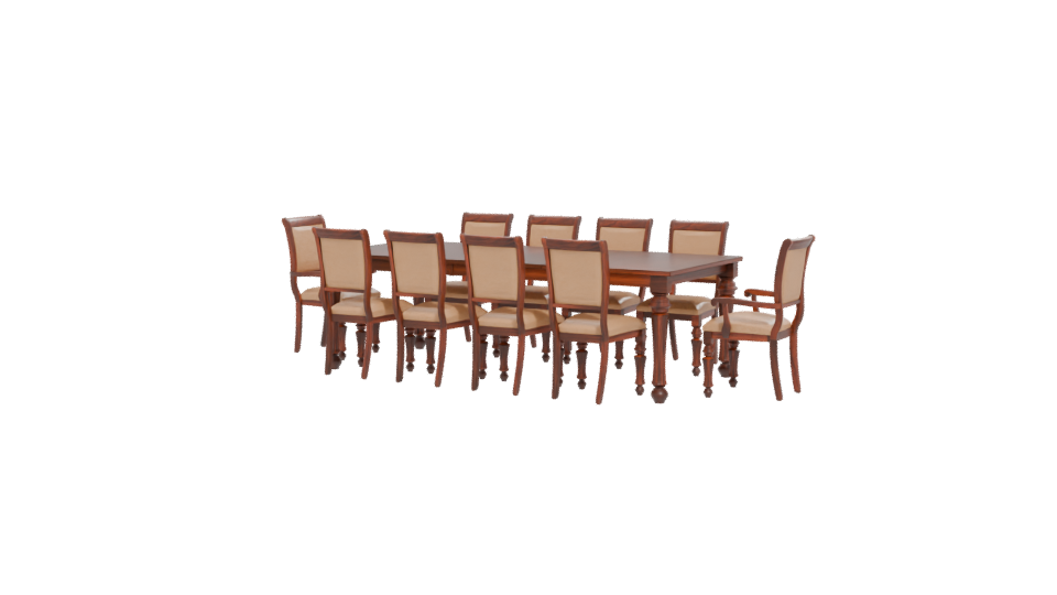 Elegant Dining Table Set Model - Professional 3D Model Render 12