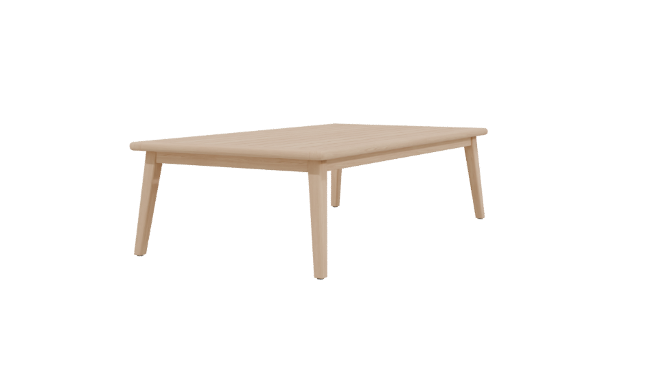Sleek Modern Wooden Dining Table 3D Model - Professional 3D Model Render 3