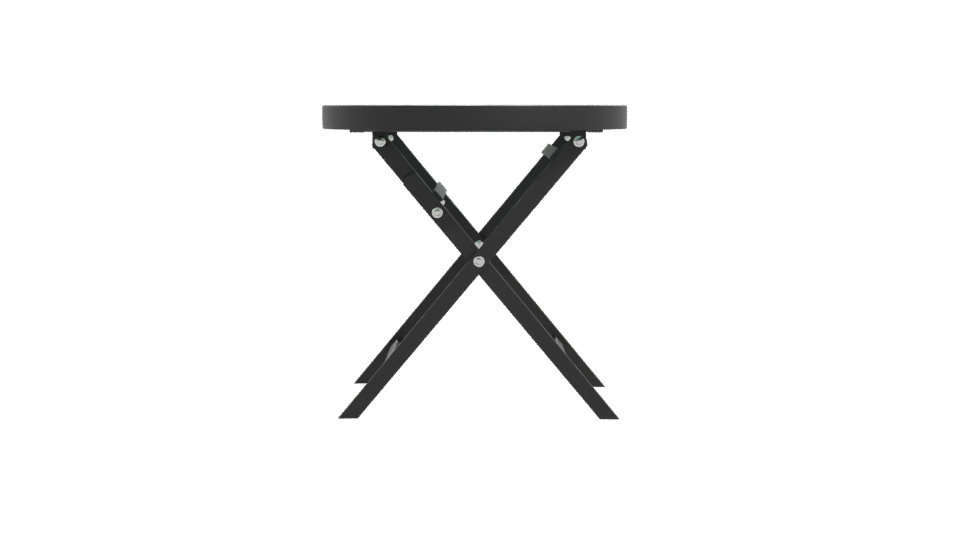 Folding Black Accent Table Model - Professional 3D Model Render 11